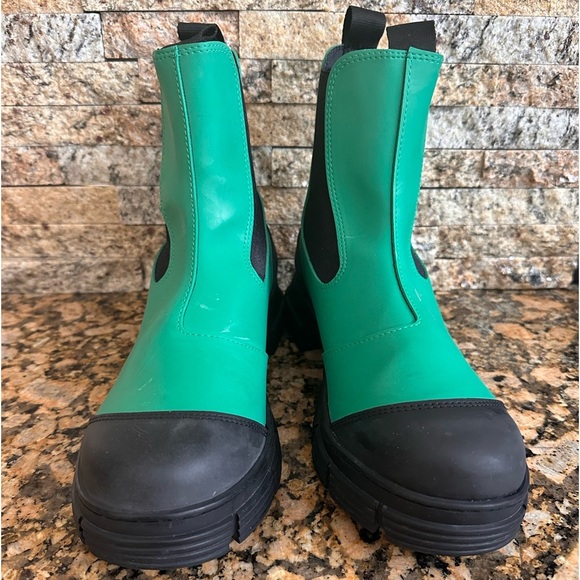 GANNI RECYCLED RUBBER CHELSEA BOOTS - Picture 3 of 6